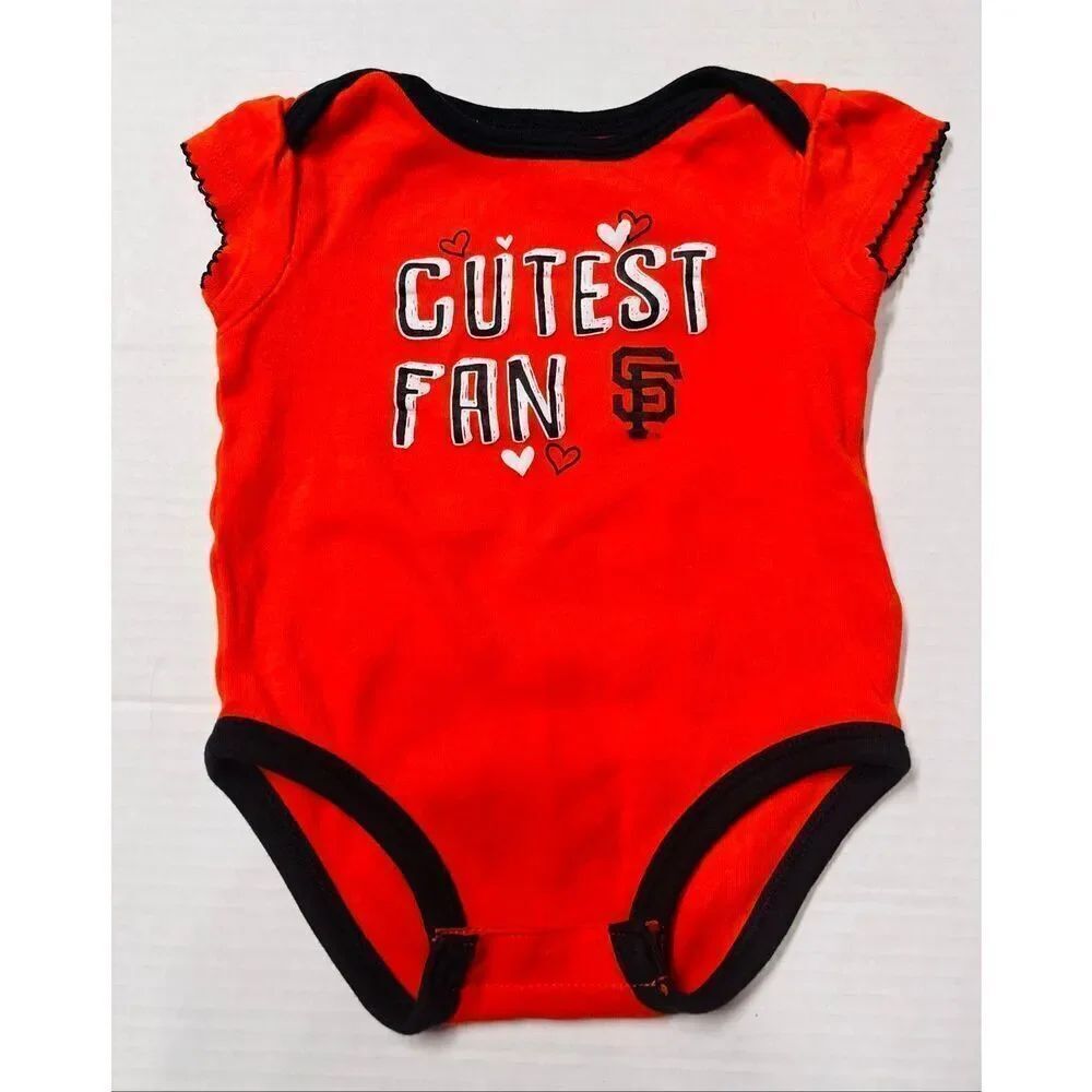 Genuine Merchandise San Francisco Giants Cutest Fan Bodysuit   Girls Size 6/9 Mo